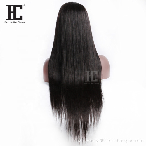 Middle Part 150% Density  Lace Frontal Wigs Brazilian Straight Remy Hair 13*4 Lace Front Human Hair Wigs For Black Woman